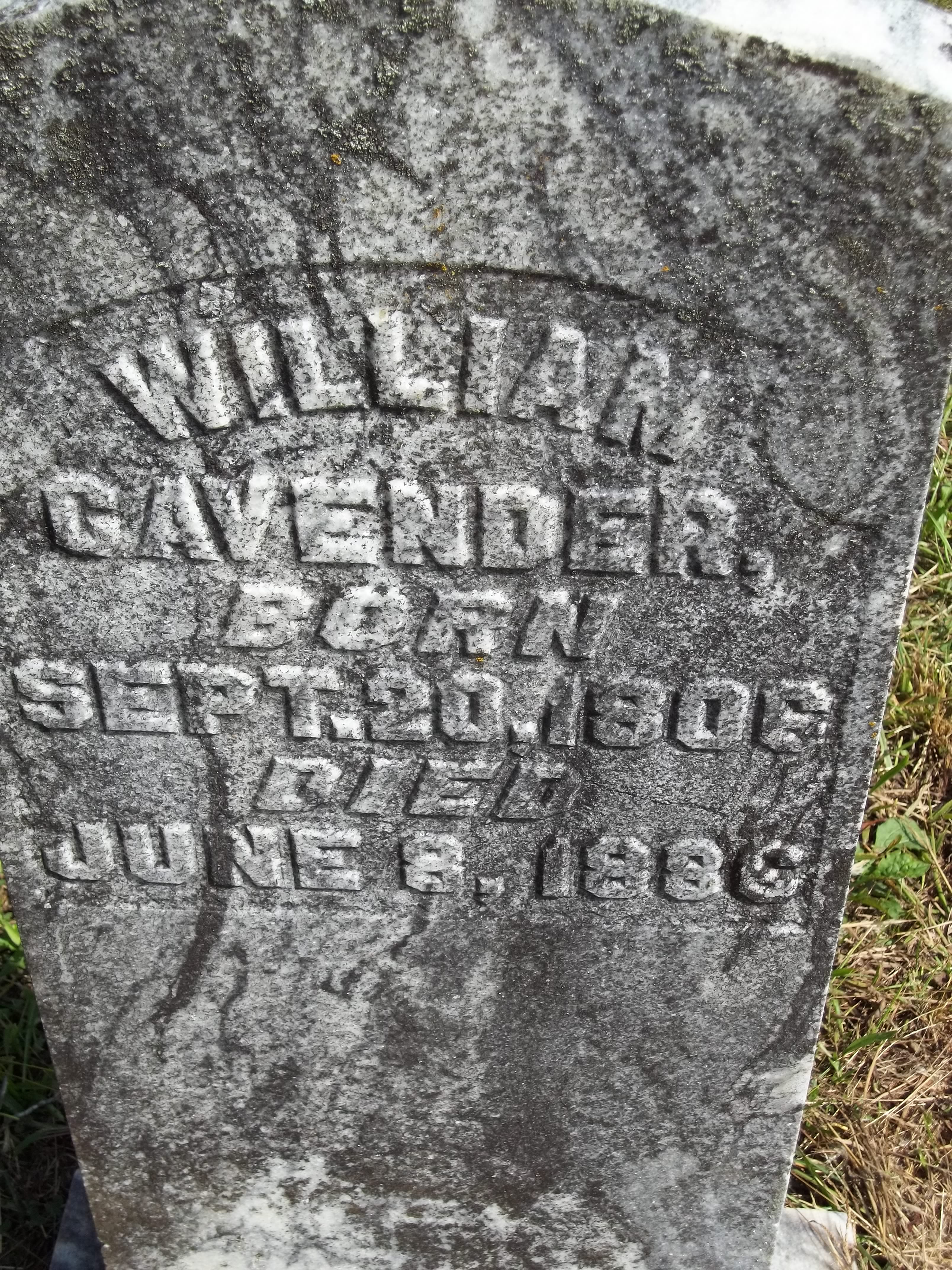 WilliamCavenderHeadstone